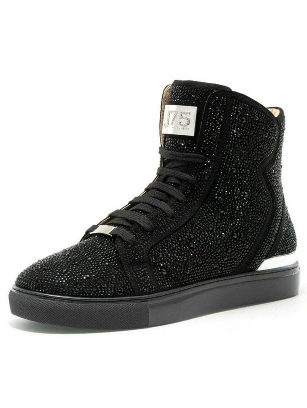 Men's J75 By Jump Sestos Black All Over Jewel High Top NWT